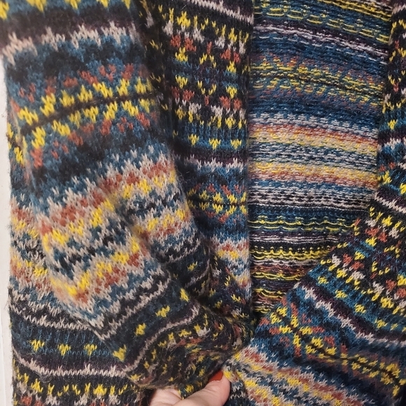 Ruff Hewn wool mohair blend boho neutral colored cardigan size Lg - Picture 12 of 13